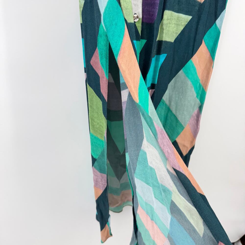 Mara Hoffman | Prism Kaleidoscope Technicolor Tribal Maxi Shirt Dress S - Picture 7 of 13